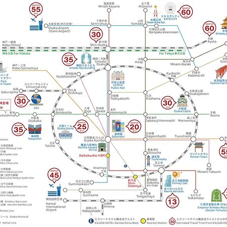 Eslead Hotel Namba Ebisu West Ōsaka Eksteriør bilde